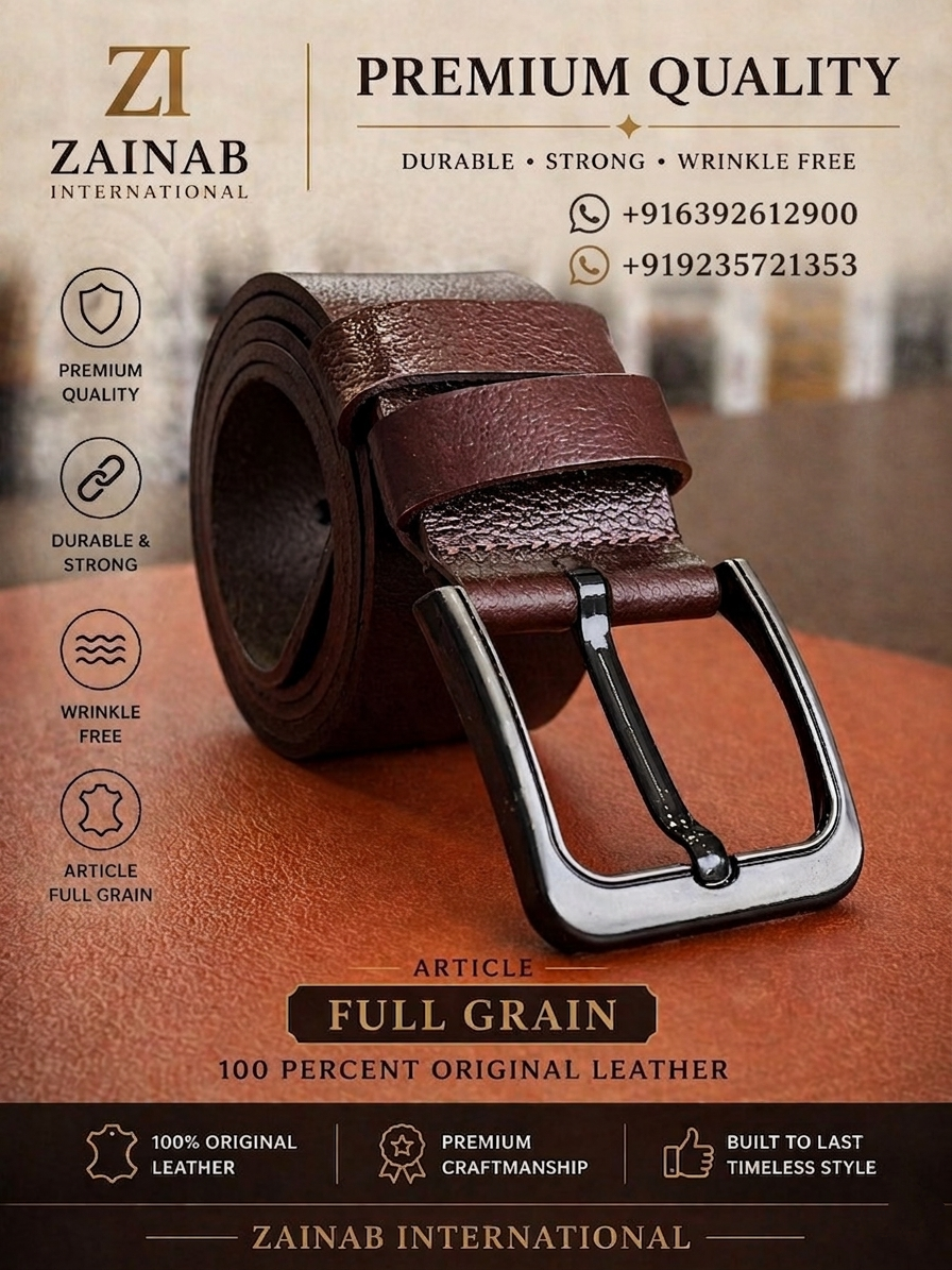 Classic Black Leather Belt